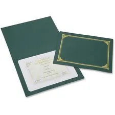 National Industries For the Blind 7510016272961 — SKILCRAFT A4 Recycled Certificate Holder - 8 17/64 x 11 11/16 , 8 1/2 x 11 , 8 x 10 - Linen - Green - 30% Recycled - 6 / Pack