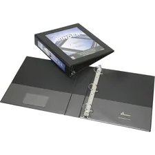National Industries For the Blind 7510014621389 — SKILCRAFT D-ring Frame View Binder - 1 1/2 Binder Capacity - Letter - 8 1/2 x 11 Sheet Size - 3 x D-Ring Fastener(s) - Internal Pocket(s) - Black - Recycled - Business Card Holder, Clear Overlay, Spine Label - 1 Each