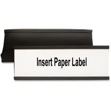 BI-SILQUE VISUAL COMMUNICATION PRODUCTS BVC FM2633 — MasterVision Black Magnetic Data Cards - Support 2 x 6 Media - 10 / Bag - Black