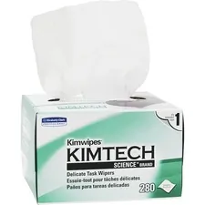 KIMBERLY CLARK KCC 34155CT — KIMTECH Kimwipes Delicate Task Wipers - 1 Ply - 4.40 x 8.40 - White - Light Duty, Anti-static, Low Linting - 280 Per Box - 60 / Carton