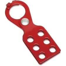 National Industries For the Blind 5340016502623 — SKILCRAFT Lockout/Tagout Hasp - Heavy Duty, Pry Resistant - Steel - Red