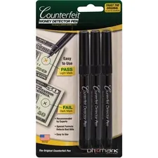 Dri Mark Products Inc DRI 3513B - Dri Mark Counterfeit Detector Pens - Black - 3  Pack