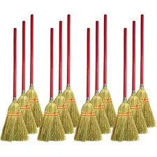 Genuine Joe GJO 12501CT — Joe Lobby Toy Broom - 34 Handle Length - Wood Handle - 12 / Carton - Natural