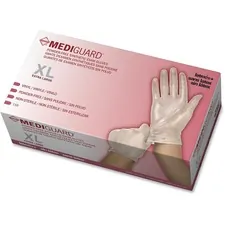 MEDLINE INDUSTRIES INC MII 6MSV514 — Medline MediGuard Vinyl Non-sterile Exam Gloves - X-Large Size - Vinyl - Clear - Powder-free, Ambidextrous, Latex-free, Durable, Beaded Cuff - For Multipurpose, Laboratory Application - 150 / Box