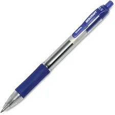 National Industries For the Blind 7520016473134 — SKILCRAFT Zebra Fine Point Retractable Gel Pen - Fine Pen Point - Retractable - Blue Gel-based Ink - Clear, Blue Barrel - 12 / Dozen