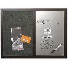 BI-SILQUE VISUAL COMMUNICATION PRODUCTS BVC MX04433168 — MasterVision Dry-erase Combination Board - 18 Height x 24 Width - Felt Surface - Magnetic, Lightweight - Black Medium Density Fiber (MDF) Frame - 1 Each