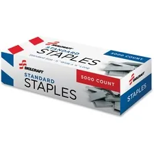 National Industries For the Blind 7510002729662 — SKILCRAFT Standard Staples - 210 Per Strip - Standard - 5mm - 1/4 Leg - 1/2 Crown - for Paper - Chisel Point, Rust Resistant - Silver - Steel5000 / Box