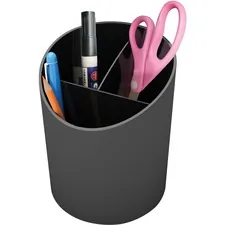 DEFLECTO DEF 34204 — Deflecto Sustainable Office Recycled Large Pencil Cup - 5.6 x 4.4 x 4.4 - 1 Each - Black