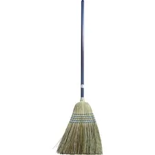 Genuine Joe GJO 12002 — Joe Lightweight Broom - Corn Fiber Bristle - Lacquered Wood Handle - 1 Each - Natural