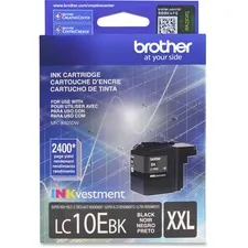 Brother LC10EBK — BROTHER LC10EBK - INKVESTMENT SUPER HIGH-YIELD INK, BLACK, YIELDS APPROX. 2,400
