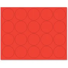 BI-SILQUE VISUAL COMMUNICATION PRODUCTS BVC FM1604 — MasterVision Magnetic Color Coding Dots - 3/4 Diameter - Round - Red - Vinyl - 20 / Pack