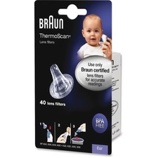 Kaz Inc HWL LF40US01 - Braun Ear Thermometer Lens Filters - Latex-free, BPA Free, P