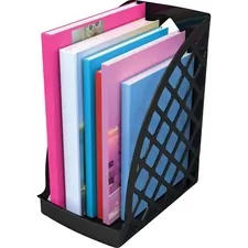 DEFLECTO DEF 34904 — Deflecto Sustainable Office Magazine File - Black - 1 Each