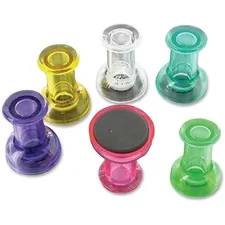 BI-SILQUE VISUAL COMMUNICATION PRODUCTS BVC IM356601 — MasterVision Planning Board Magnetic Push Pins - 0.3 Diameter - 6 / Each - Gray, Blue, Red