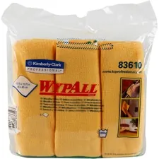 KIMBERLY CLARK KCC 83610CT — Wypall Microfiber Cloths - General Purpose - Cloth - 15.75 Width x 15.75 Length - 24 / Carton - Yellow