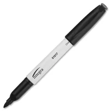 Integra ITA 01017 — Integra Bullet Tip Dry-erase Whiteboard Markers - Bullet Marker Point Style - Black Alcohol Based Ink - Black Barrel - Fiber Tip - 12 / Dozen