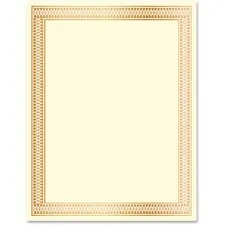 GEOGRAPHICS GEO 47833 — Geographics Traditional Award Certificates - 24 lb - Laser, Inkjet Compatible - Gold - 100 / Pack
