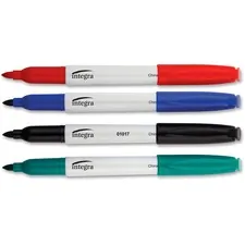 Integra ITA 01019 — Integra Bullet Tip Dry-erase Whiteboard Marker Set - Bullet Marker Point Style - Assorted Alcohol Based Ink - Assorted Barrel - Fiber Tip - 4 / Set