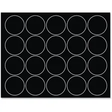 BI-SILQUE VISUAL COMMUNICATION PRODUCTS BVC FM1605 — MasterVision Magnetic Color Coding Dots - 3/4 Diameter - Round - Black - Vinyl - 20 / Pack
