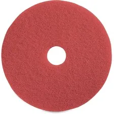 Genuine Joe GJO 90416 — Joe Red Buffing Floor Pad - 16 Diameter - 5/Carton x 16 Diameter x 1 Thickness - Floor, Buffing, Scrubbing - 175 rpm to 350 rpm Speed Supported - Flexible, Resilient, Rotate, Dirt Remover, Scuff Mark Remover, Heel Mark Remover - Fiber - Red