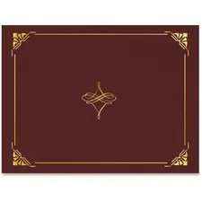 GEOGRAPHICS GEO 47842 — Geographics Letter Recycled Certificate Holder - 8 1/2 x 11 - Cordova, Gold - 30% Recycled - 5 / Pack