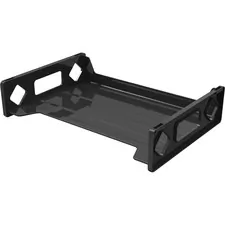 DEFLECTO DEF 391104 — Deflecto Sustainable Office Stackable Desk Tray - 2.8 Height x 13 Width x 9 Depth - Desktop - Durable, Stackable - 30% - Black - Plastic - 1 Each