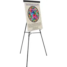 BI-SILQUE VISUAL COMMUNICATION PRODUCTS BVC FLX05101MV — MasterVision 3-leg Display Easel - 45 lb Load Capacity - 69 Height x 28.5 Width x 34 Depth - Metal, Aluminum, Plastic, Rubber - Black