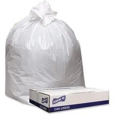 Genuine Joe GJO 4046W — Joe Low Density White Can Liners - 45 gal - 40 Width x 46 Length x 0.90 mil (23 Micron) Thickness - Low Density - White - 100/Carton - Industrial Trash