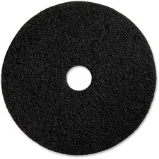 Genuine Joe GJO 90213 — Joe Black Floor Stripping Pad - 13 Diameter - 5/Carton x 13 Diameter x 1 Thickness - Stripping - 175 rpm to 350 rpm Speed Supported - Resilient, Heavy Duty, Flexible, Long Lasting - Fiber - Black