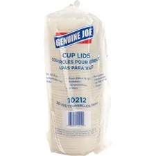 Genuine Joe GJO 10212 — Joe Vented Hot Cup Lid - Polystyrene - 50 / Pack - White