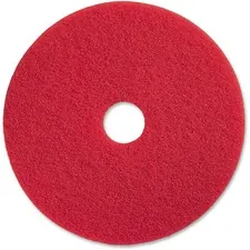 Genuine Joe GJO 90419 — Joe Red Buffing Floor Pad - 19 Diameter - 5/Carton x 19 Diameter x 1 Thickness - Buffing, Scrubbing, Floor - 175 rpm to 350 rpm Speed Supported - Flexible, Resilient, Rotate, Dirt Remover - Fiber - Red