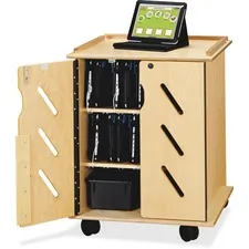 JONTI-CRAFT, INC. JNT 3400JC — Jonti-Craft Laptop/Tablet Storage Cart - x 24 Width x 23 Depth x 30 Height - Woodgrain - For 32 Devices - 1 Each
