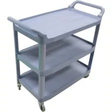 IMPACT PRODUCTS IMP 7006 — Impact Products 3-Shelf Bussing Cart - 3 Shelf - 200 lb Capacity - 4 Caster Size - 40 Length x 20 Width x 38 Height - Gray - 1 Each