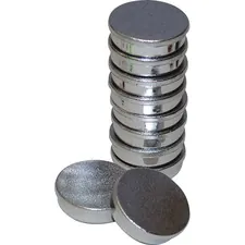 BI-SILQUE VISUAL COMMUNICATION PRODUCTS BVC IM130809 — MasterVision Planning Board Magnets - 1 Diameter - Round - 10 / Pack - Silver