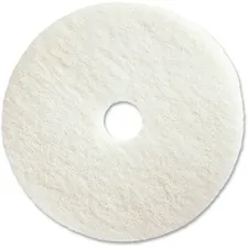 Genuine Joe GJO 90520 — Joe Polishing Floor Pad - 20 Diameter - 5/Carton x 20 Diameter x 1 Thickness - Polishing, Floor - 175 rpm to 350 rpm Speed Supported - Resilient, Flexible, Dirt Remover, Soft, Non-abrasive, Long Lasting - Fiber, Resin - White