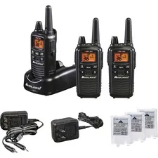 MIDLAND LXT633VP3 — Midland LXT633VP3 Two-Way Radio Three Pack - 22 Radio Channels - Upto 158400 ft - 121 Total Privacy Codes - Silent Operation, Hands-free - AAA - Nickel Metal Hydride (NiMH)