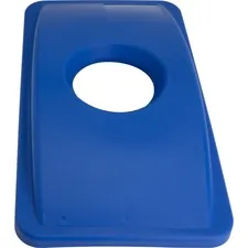 Genuine Joe GJO 98219 — Joe 23-Gal Recycling Bin Round Cutout Lid - Round - 1 Each - Blue