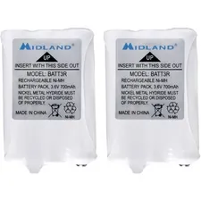 MIDLAND AVP14 — Midland Rechargeable Battery Pack - For Radio - Battery Rechargeable - 700 mAh - 3.6 V DC - 2 / Pair