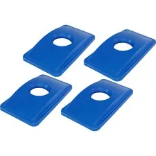 Genuine Joe GJO 98219CT — Joe 23-gallon Recycling Bin Round Cutout Lid - Round - 4 / Carton - Blue