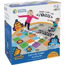Learning Resources LRN LER2835 — Learning Resources Ages 5+ Let's Go Code Activity Set - Theme/Subject: Fun - Skill Learning: Gross Motor, Visual, Critical Thinking, Sequential Thinking, Problem Solving, Direction - 50 Pieces - 5+ - 1 / Set