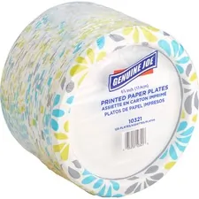 Genuine Joe GJO 10321 — Joe Paper Plates - - Paper Plate - Disposable - Assorted - 125 Piece(s) Pieces per Serving(s)/ Pack