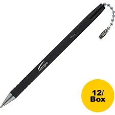 Integra ITA 38646BX — Integra Ball Chain Connection Replacement Counter Pen - Black - Rubberized Barrel - 12 / Box