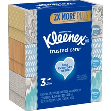 KIMBERLY CLARK KCC 50219 - Kleenex Trusted Care Facial Tissue, 2-Ply, White, 144 Sheets