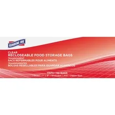 Genuine Joe GJO 11573 — Joe Food Storage Bags - 1 quart - 1.75 mil (44 Micron) Thickness - Clear - 50/Box - 50 Per Box - Food