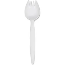 Genuine Joe GJO 20004 — Joe Medium-Weight Spork - 1 Piece(s) - 1000/Carton - 1 x Spork - Disposable - White