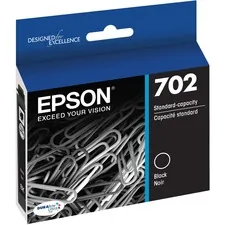 EPSON T702120-S — Epson DURABrite Ultra T702 Ink Cartridge - Black - Inkjet - Standard Yield - 350 Pages - 1 Each