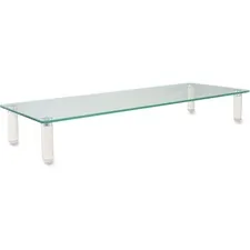 KANTEK MS370 — GLASS MONITOR RISER.ELEGANT MINIMALIST DESIGN.PLACE MONITOR AT A COMFORTABLE HEI