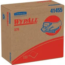 KIMBERLY CLARK KCC 41455CT — Wypall X70 Cloths - 9.10 x 16.80 - White - Hydroknit - Durable, Absorbent, Strong, Reusable, Embossed - For Multipurpose - 100 Per Box - 1000 / Carton