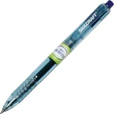 National Industries For the Blind 7520016580392 — SKILCRAFT Recycled Retractable Gel Pen - 0.7 mm Pen Point Size - Retractable - Blue Gel-based Ink - Transparent Barrel - 12 / Dozen