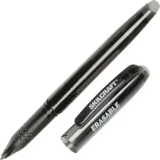 National Industries For the Blind 7520016580390 — SKILCRAFT Erasable Stick Pen - 0.5 mm Pen Point Size - Black Gel-based Ink - Translucent Barrel - 12 / Dozen